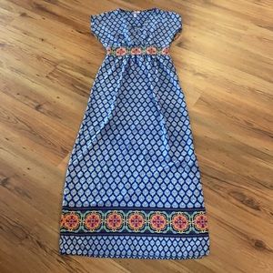 Alya side slit boho maxi dress. Like new